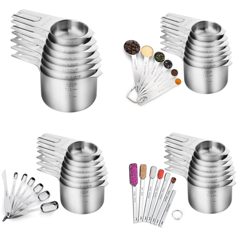 

Essential Stainless Steel Measuring Set With Scale For Spices Jars Bottle