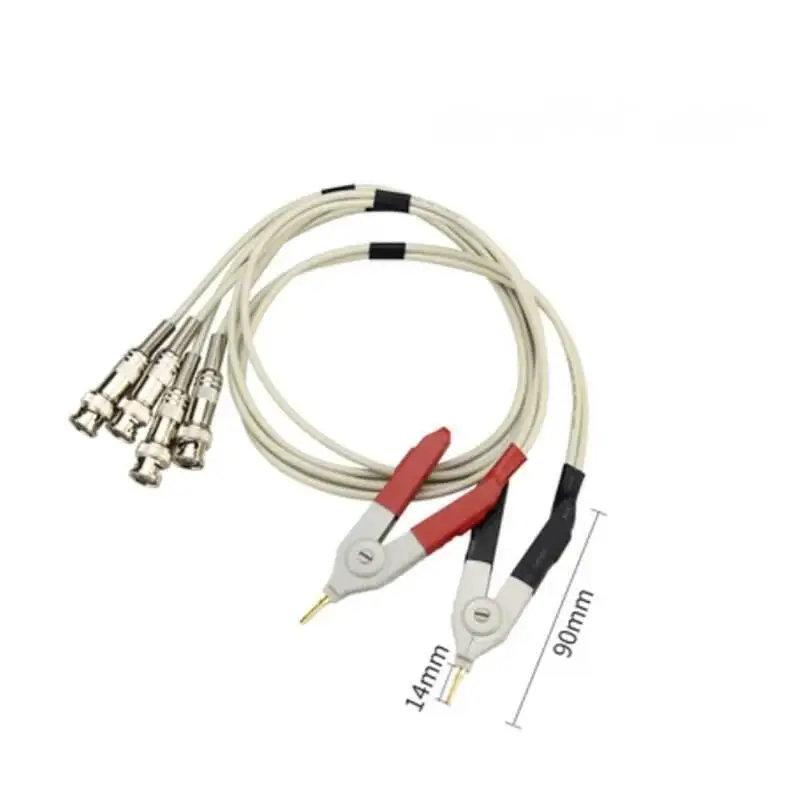 

1PC 60CM Meter Leads LCR Clip / Terminal Kein Test Line With 4 Bnc Port/Wire Cable