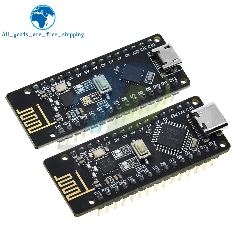 Imagem -05 - Tzt Rf-nano Placa Micro Usb sem Fio para Arduino Integrate V3.0 Atmega328p Qfn32 5v 16m Ch340 Nrf24l01 2.4g