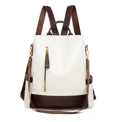 Fashion Woven Design Backpack Luxury Brand Women's Backpacks High Quality Leather Large Capacity Bagpack Girl's Travel Mochilas