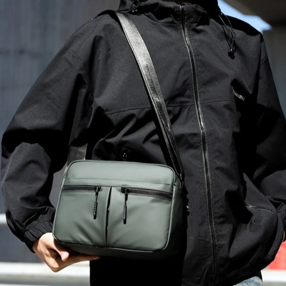 

Single Shoulder Men's Shoulder Bag Fabric Multi-Pockets Man Messenger Bag Multi-functional Large Capacity Nylon Crossbody Bag