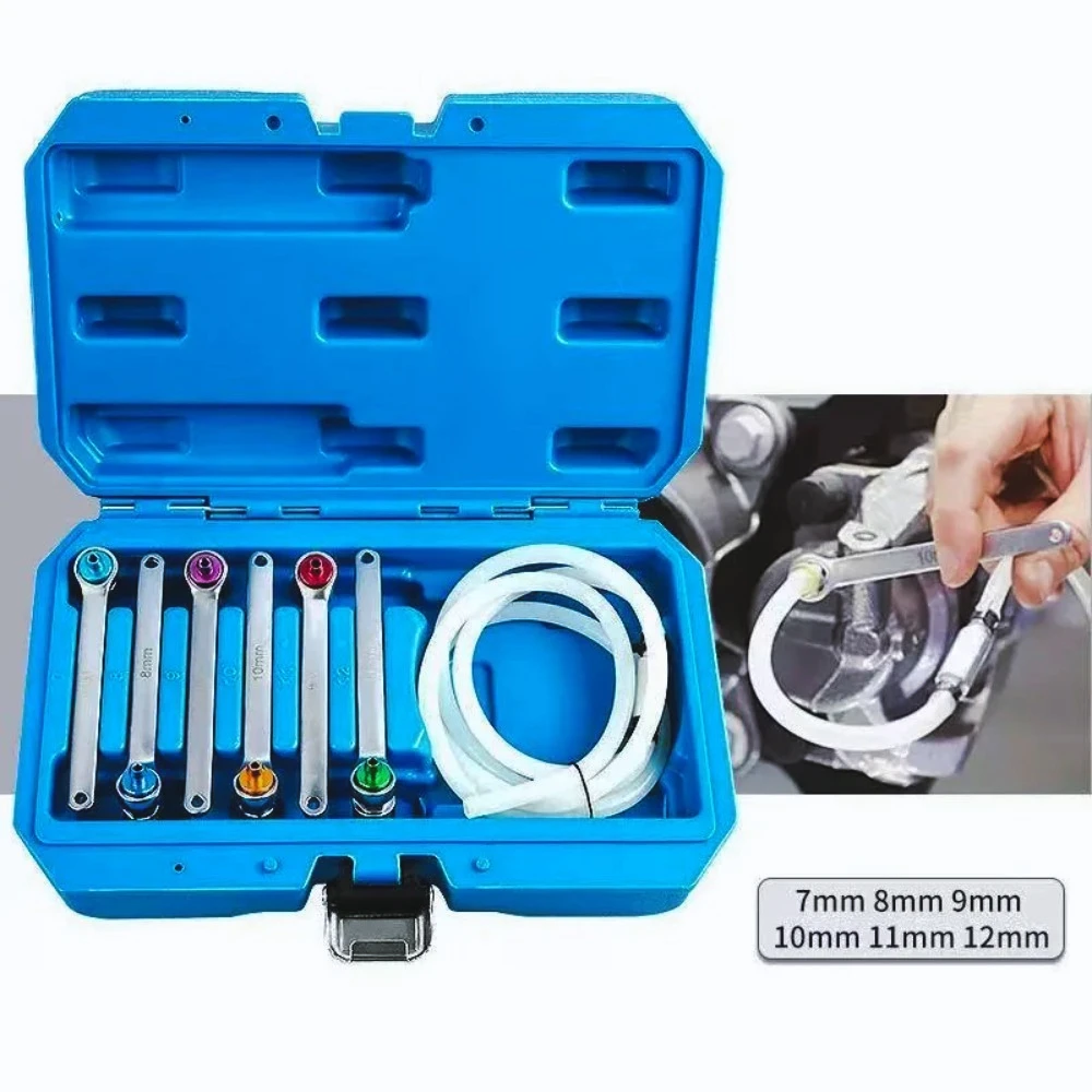 Kit  llave  líquido  frenos  sinflado, llave  sinflado  frenos, manguera  silicona  alta dureza eficiente con almacenamiento par