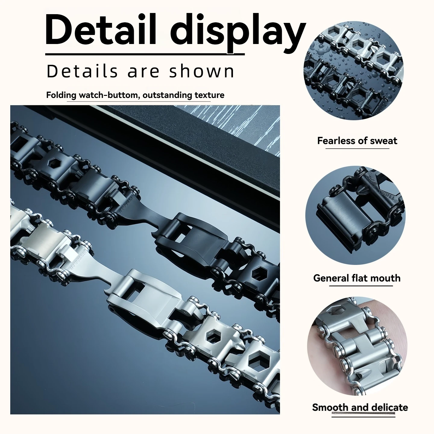Suitable for Seiko Casio Lezeman strap multifunctional stainless steel hollow watch with outdoor stainless steel tool bracelet