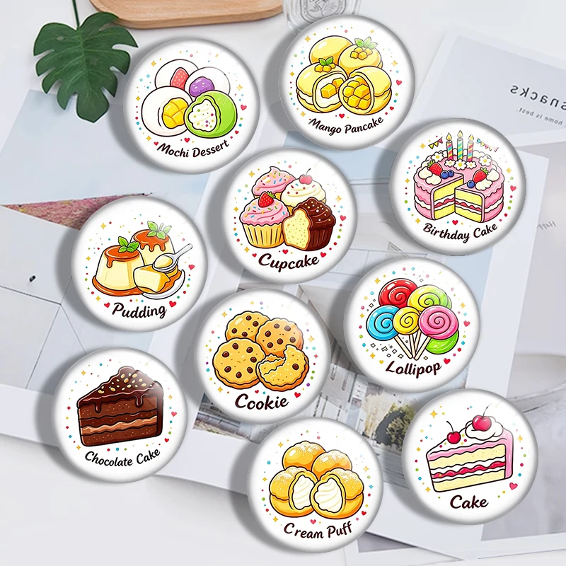 Colorful Candy Cake  10pcs 12mm14mm/16mm/18mm/20mm/25mm Round Photo Glass Cabochon Demo Flat Back Making Findings Jewelry