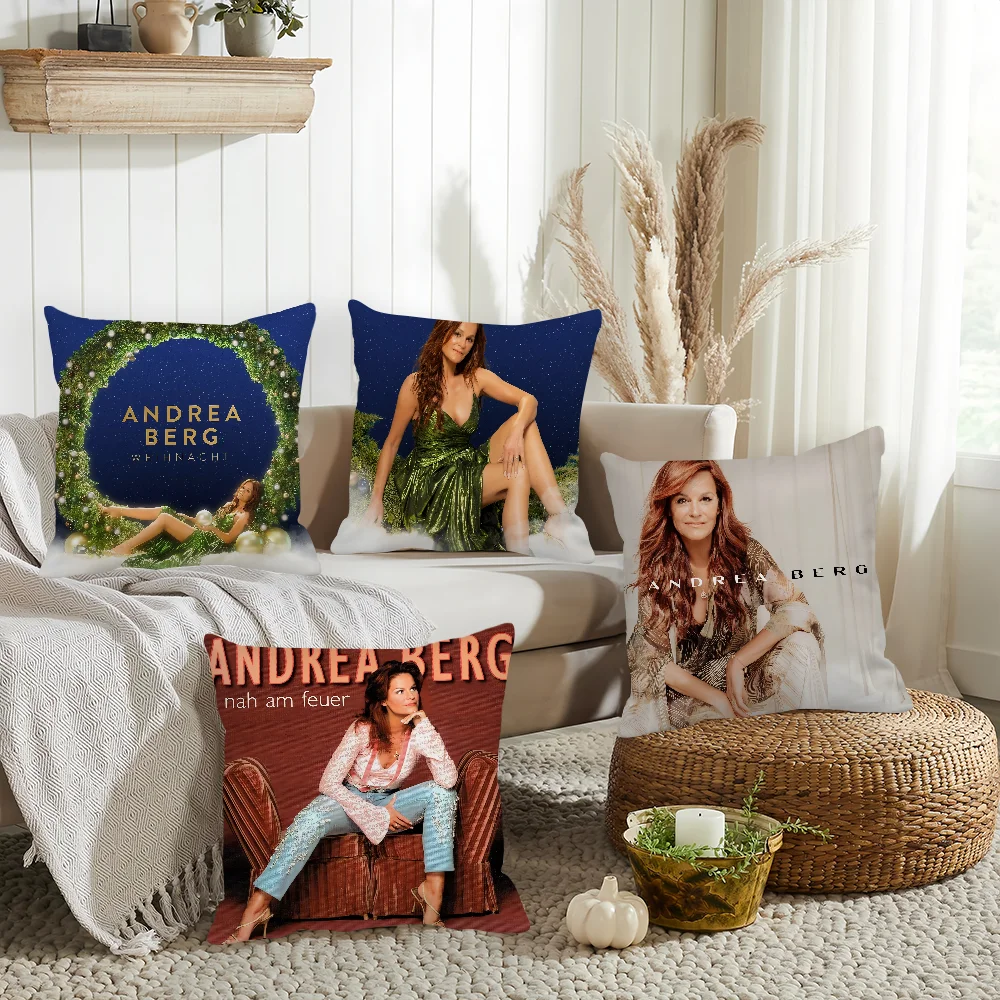 غطاء وسادة للمغنية أندريا بيرج غطاء وسادة منزلي مناسب لأريكة المكتب والسيارة مناسب لجميع المواسم