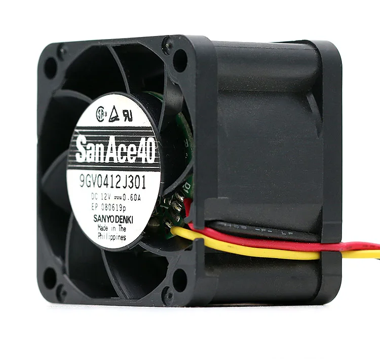 

High Speed Power Supply Fan 1pcs For Sanyo 4cm 4028 12v 0.6a 9GV0412J301 40x40x28mm 3wire Cooling Fan