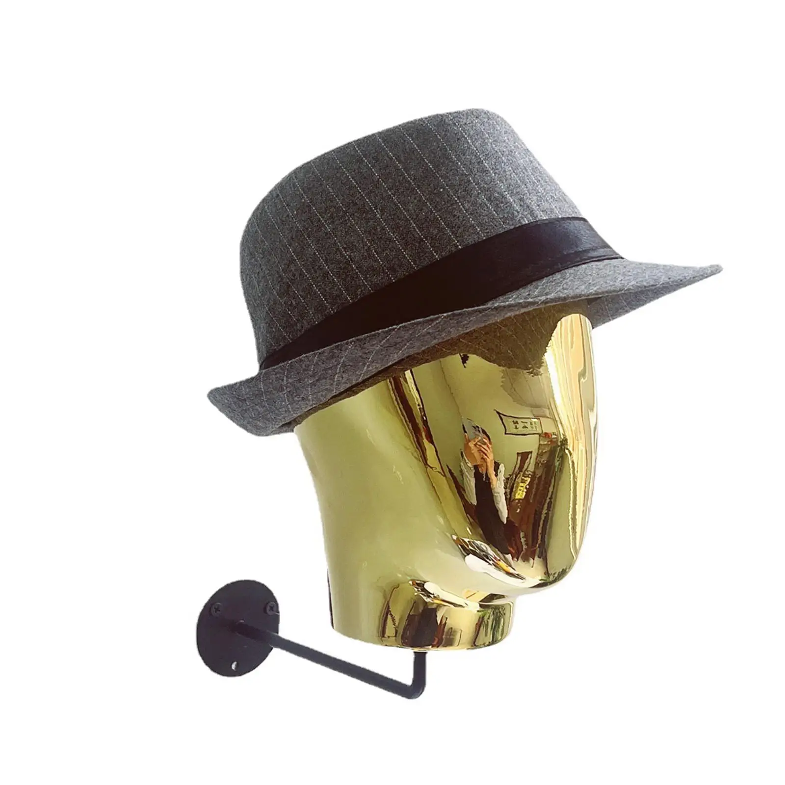 Hat Rack Wall Mounted Vintage Style Decorative Metal for Home , Gold