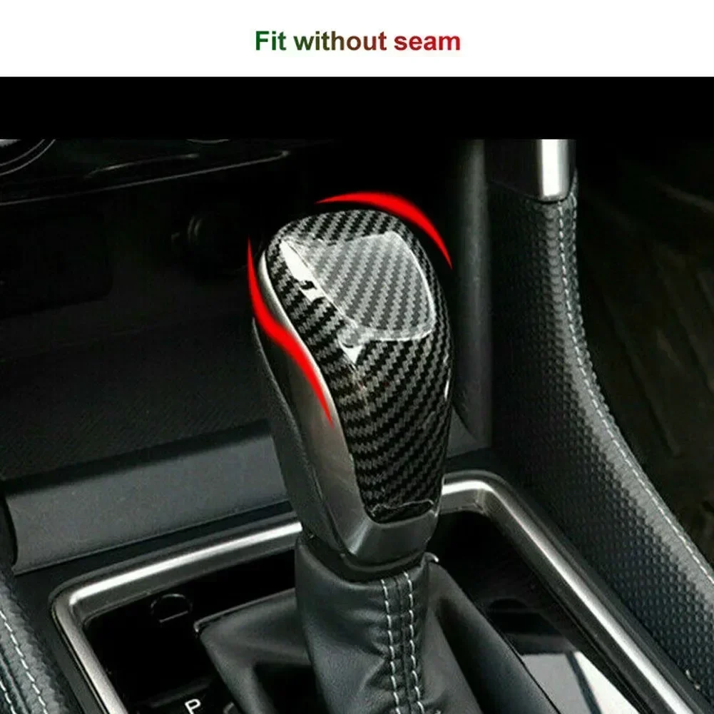 

Add a Touch of Luxury to Your Car's Interior with Carbon Fiber Gear Shift Lever Knob Cover for For Forester For Impreza