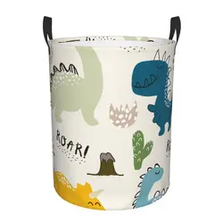 Waterproof Storage Bag Cartoon Dinosaur With Roar Household Dirty Laundry Basket Folding Storage Bucket Clothes Toys Organizer