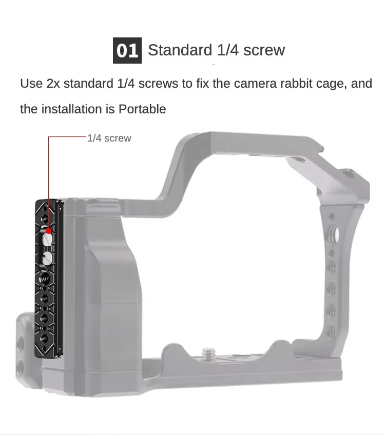 120mm Käses tange platte 1/4 "3/8" Arri-Positions löcher für Kamera käfig Rig Schnell verschluss schiene Schieber halterung Licht verlängerung halterung – Detail 6