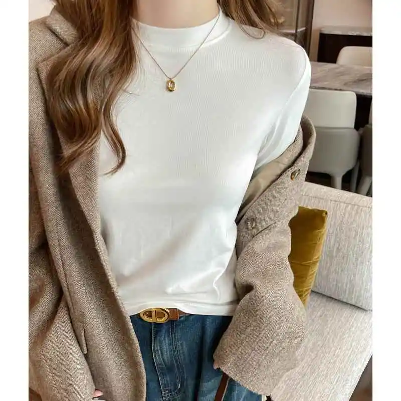 

Женская рубашка Undercover с длинным рукавом, воротником-стойкой, на пуговицах спереди, приталенного кроя, из модала, в простом стиле, весенняя коллекция