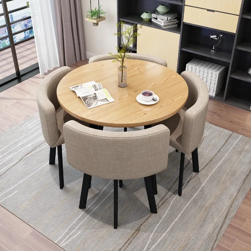 High quality Modern Design Style Round Table And Chairs Restaurant Furniture Set Cafe Fast Food   Chair For Coffee Shop