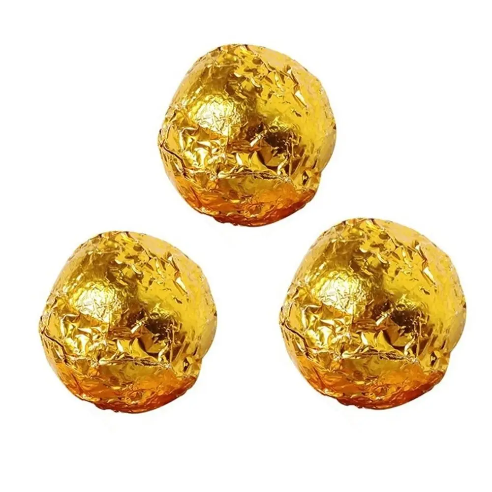 100pcs Practical Glossy Surface Foil Candy Wrappers Pre-Cut Aluminum Foil Chocolate Wrappers Lolly Wrappers Valentine Christmas
