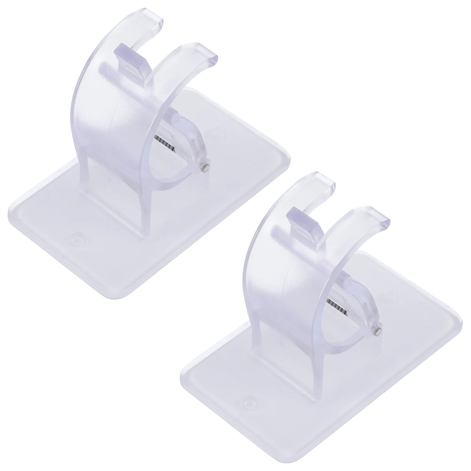 

2pcs Curtain Rod Brackets Plastic No Drill Hanging Clips Shower Hooks Bedroom Bathroom Decor Accessories Hardware