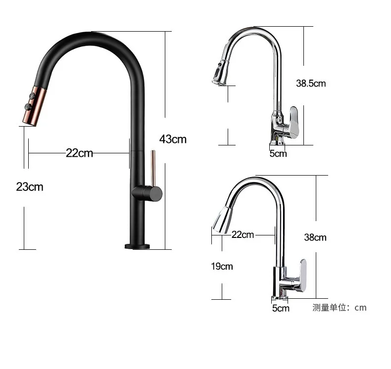 Robinets de cuisine à capteur, toque chaud et froid, robinets de cuisine extractibles en acier inoxydable, capteur domestique, robinets de cuisine tactiles intelligents