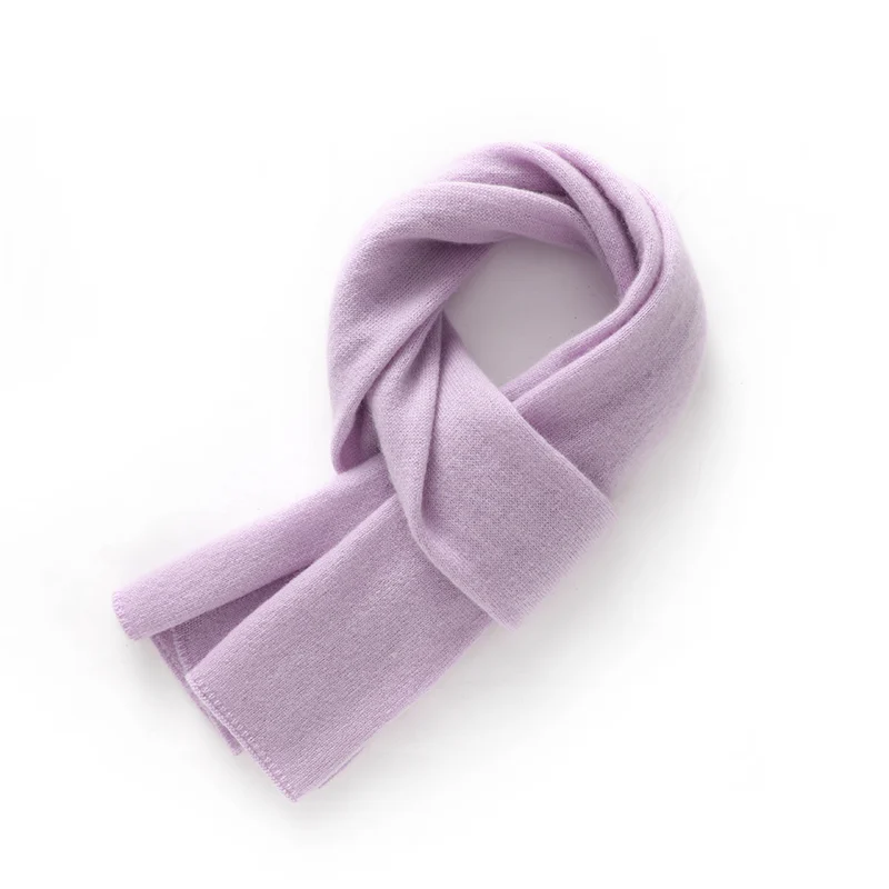 2023 New Autumn Winter Women 100% Pure Cashmere Knitted Scarf Solid Color Scarf Warm Fashion Capes Lady High Quality Scarves