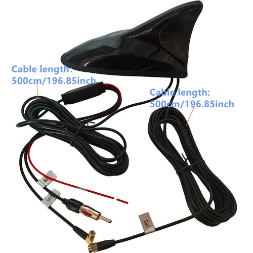 Imagen 2 del producto Antena de radio para coche Antena para coche Aleta de tiburón GPS, DAB, antena combinada FM Antena de amplificación de ganancia activa