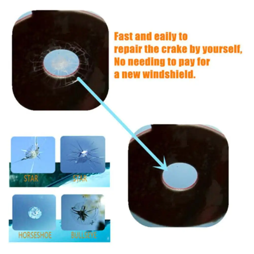 Car Windshield Repair Kit Auto Glass Crack Repair Resin Fluid DIY Windscreen Scratch Crack Restore Tool Set with Film Blade
