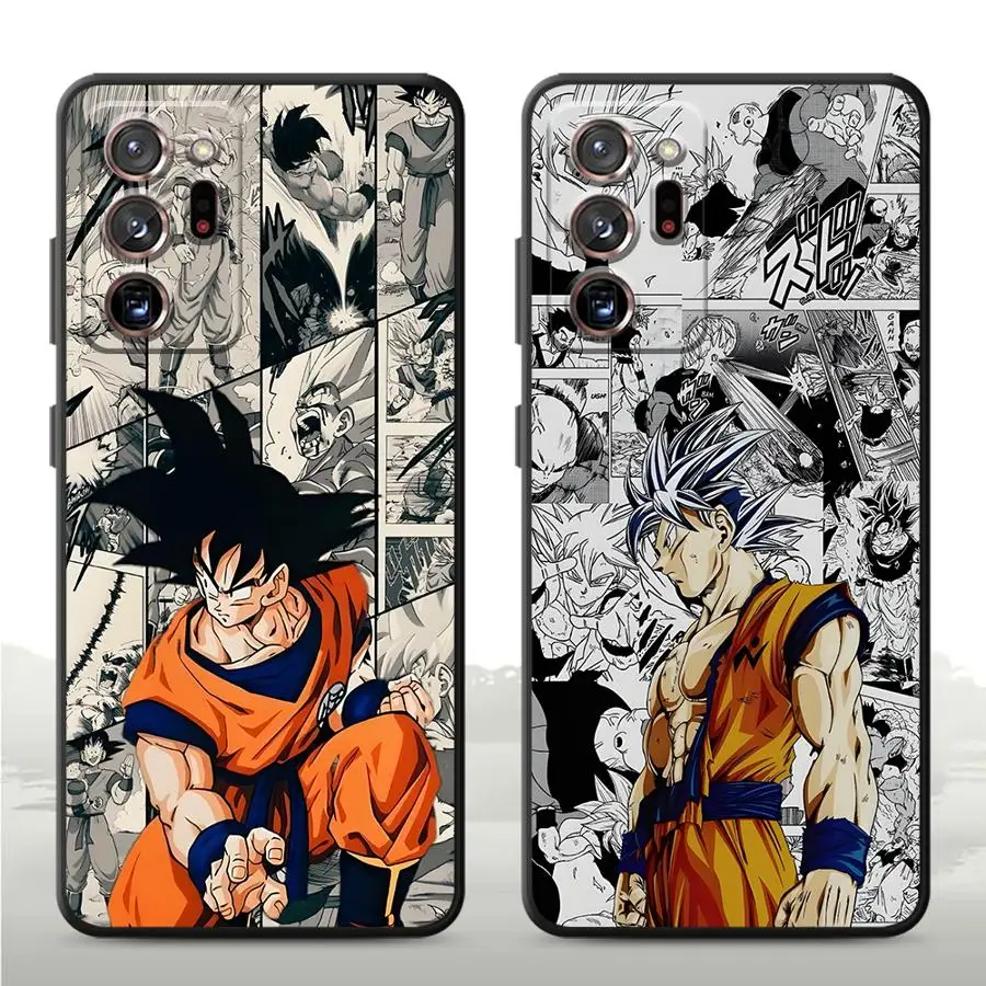 

Черный мягкий чехол для телефона Samsung Galaxy Note 10 Plus 9 S9 8 S8 S10 20 Ultra Cool Dragon Ball Son Goku