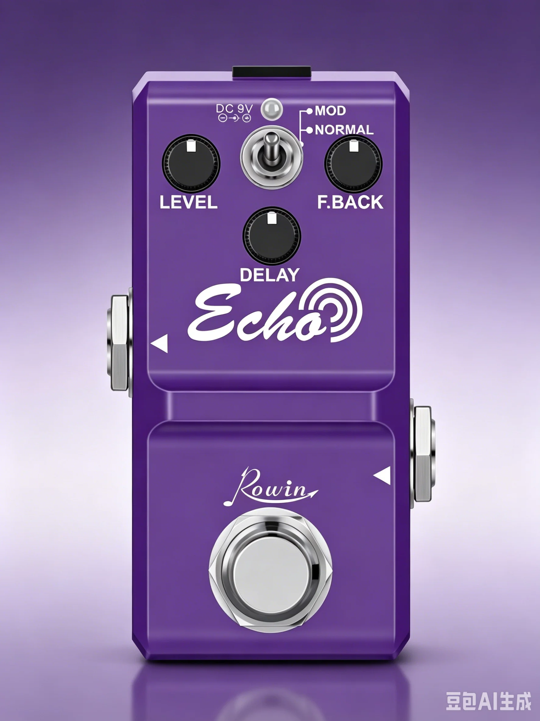 ROWIN LN-314 ECHO Mini Echo Delay Pedal 2 Modes True Bypass Guitar Effect Pedal view 3
