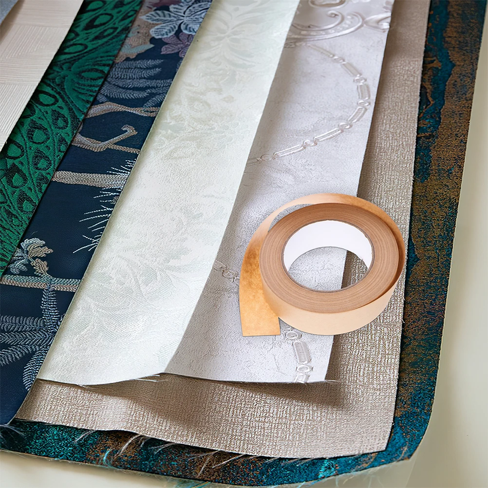 

2 Rolls Watercolor Painting Tape Paper Framing Tapes Craft Wet Light Brown Activated