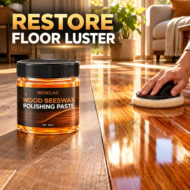 Orange Beeswax Polish, Natural Wood Wax, Nourishes & Restores Luster, Covers Scratches & Fading, Wood Floors, Doors, Cabinets