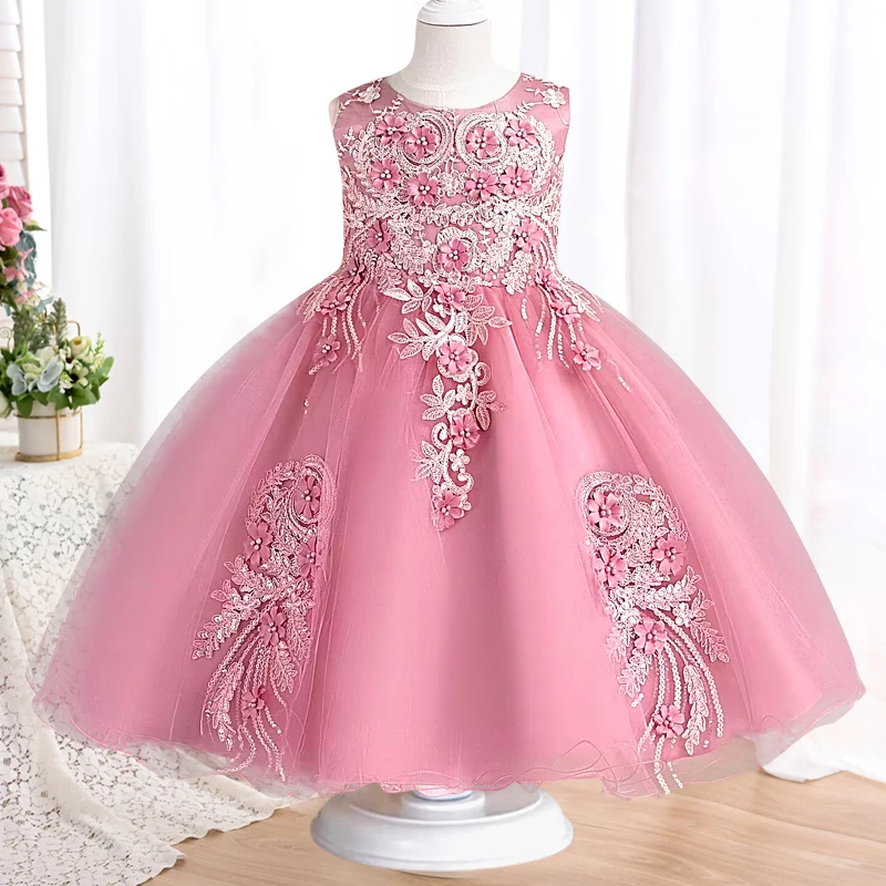 

Gorgeous Wedding Flower Girl Dress Birthday Party Tulle Evening Dress Short Embroidered Halloween Party Dress New 2023