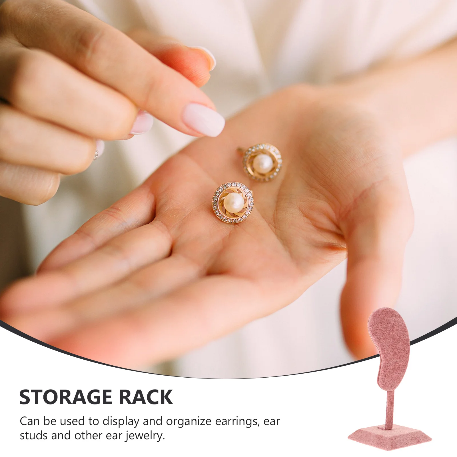 

1Pcs Earring Display Stand Decorative Ear Shape Stable Holder for Organizing Earrings Ear Studs Jewelry Store Prop