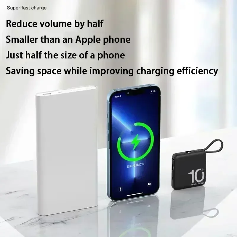 50000mAh Power Bank Mini Super Fast Chargr Portable External Battery Pack Powerbank Spare Batteries for iPhone 14 Samsung Xiaomi