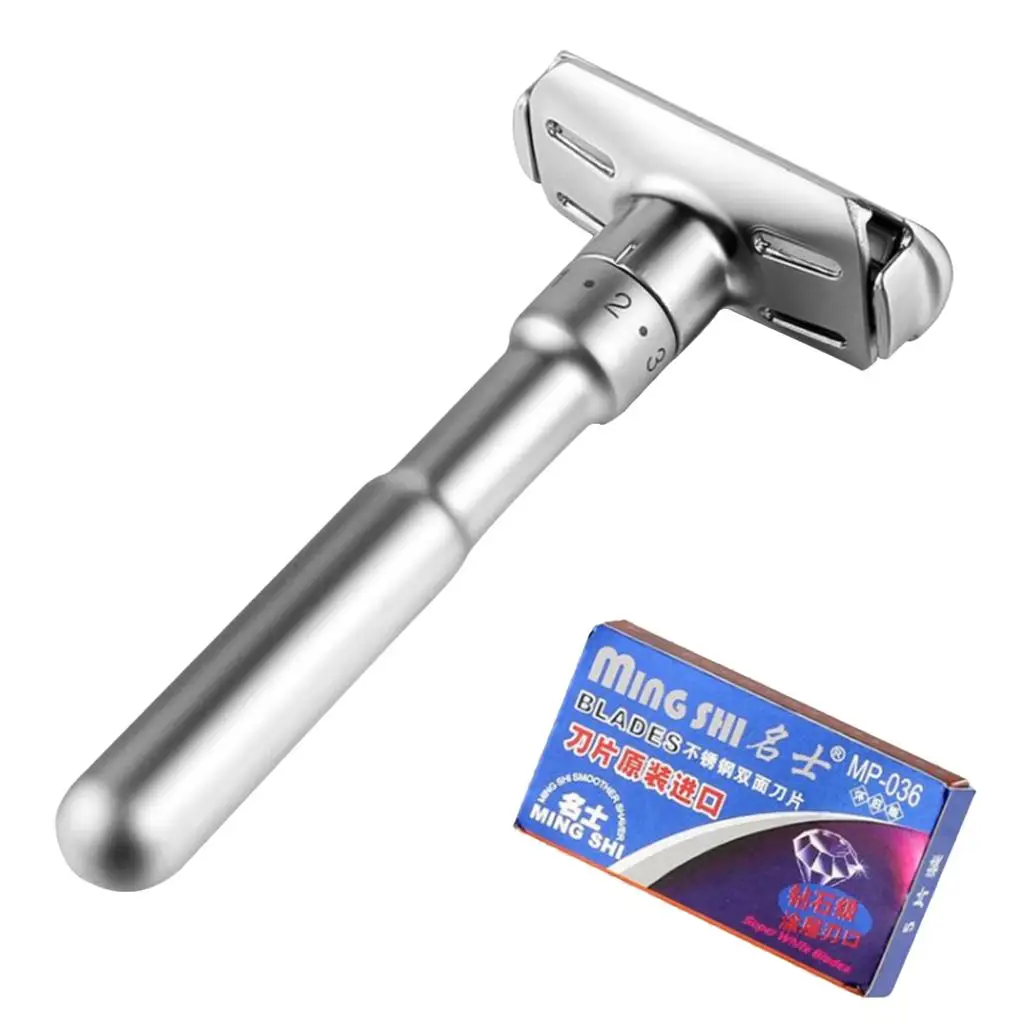 Men's Double Edge Classic Manual Shaver Zinc Alloy Head Metal for Shaving Hair Removal 5