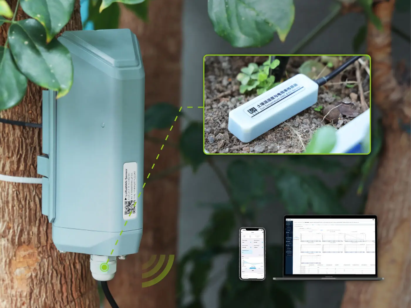 SenseCAP S2108 Soil Moisture, Temperature and Pore EC Sensor