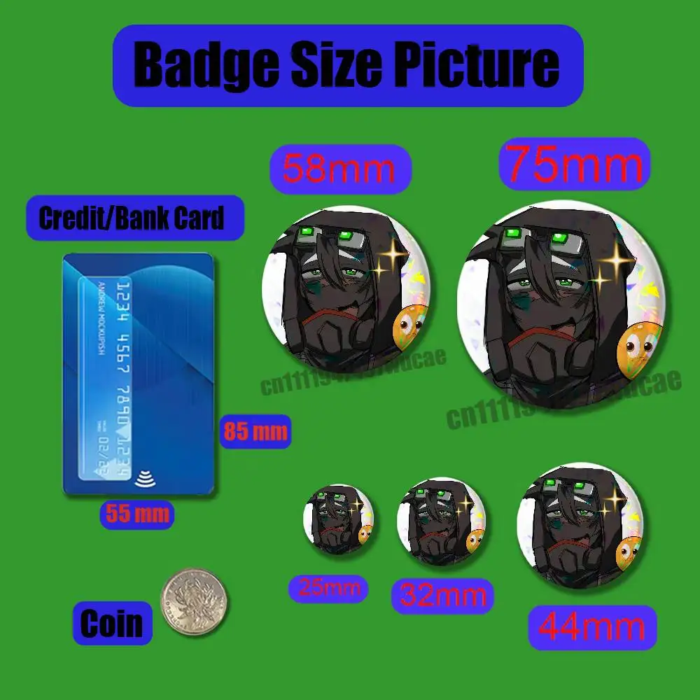 For Verity Thatmob Badge Cover DIY Pin Insignia Emblem Button Round Gift Cosplay Laser Film Case