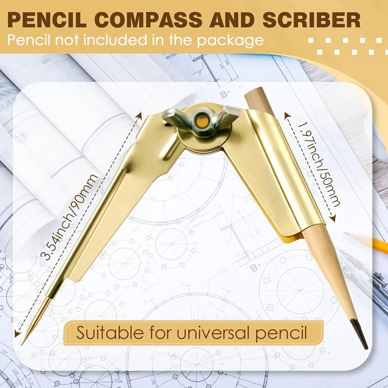 ขายร้อนดินสอเข็มทิศและ Scriber,เข็มทิศ Scribe เครื่องมือ,ไม้เข็มทิศ Scriber, วงกลมที่ถูกต้องเข็มทิศเครื่องมือสําหรับวาด