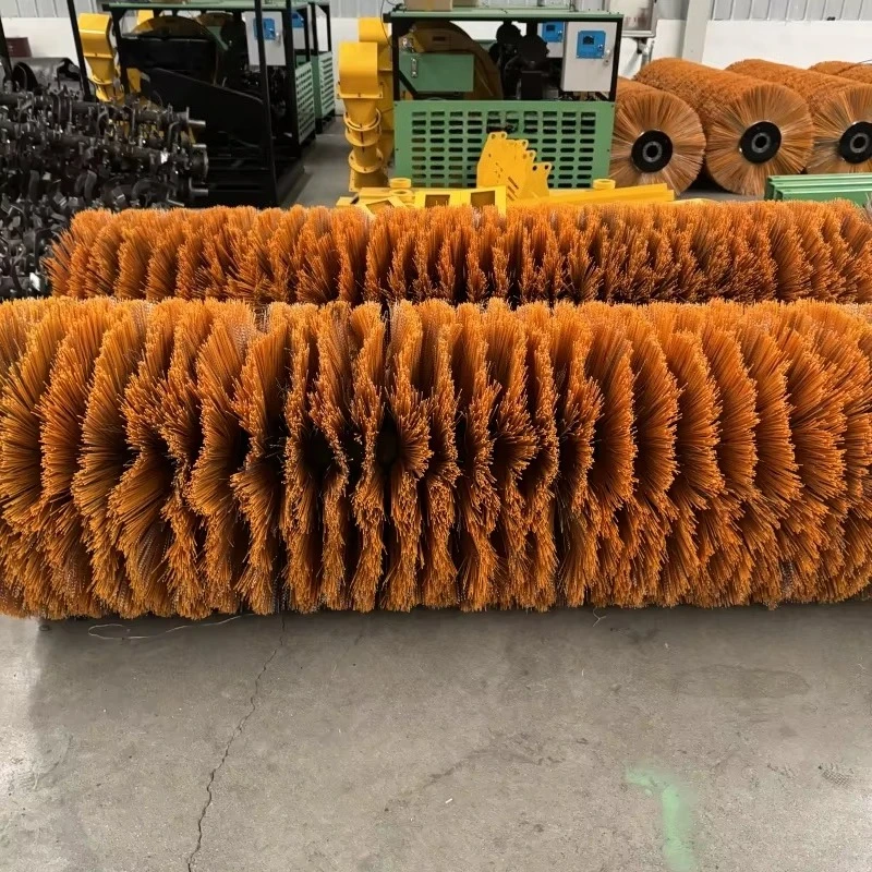 Wheel Loader Mounted Angle Snow Removal Broom For Highway Service Area Commercial Parking Lot Cleaning