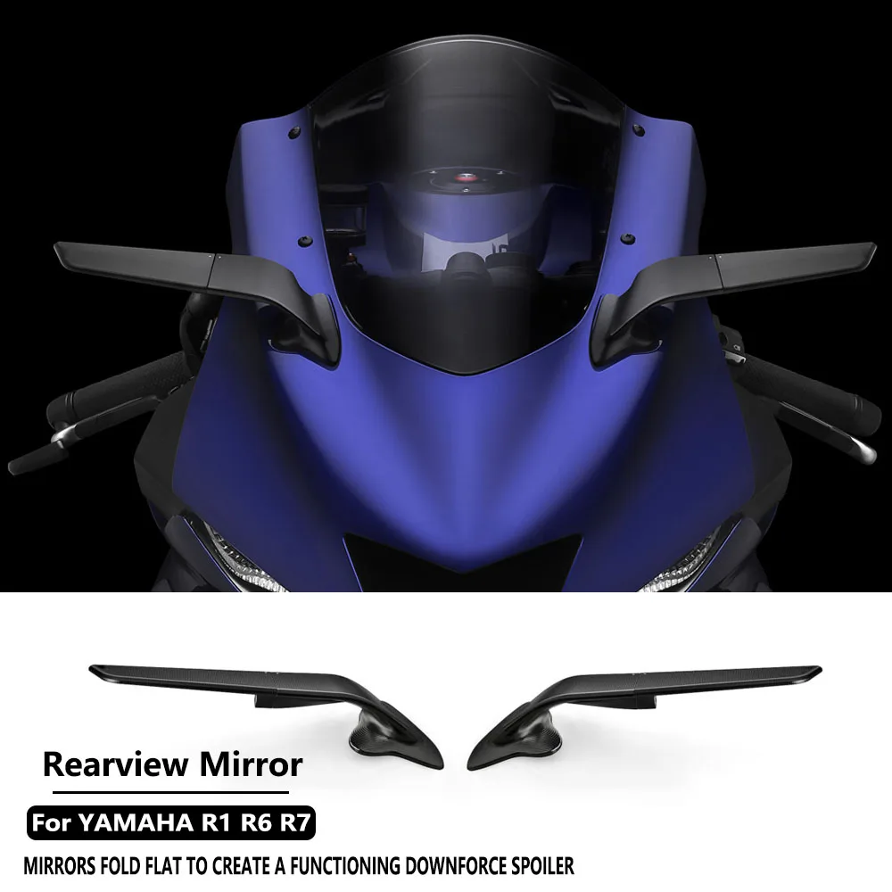 

For Yamaha YZF R1 R6 R7 Motorcycle Adjustable Invisible Side Mirror YZF R1 R6 R7 2015 2016 2017 2018 2019-2025 Rearview Mirror