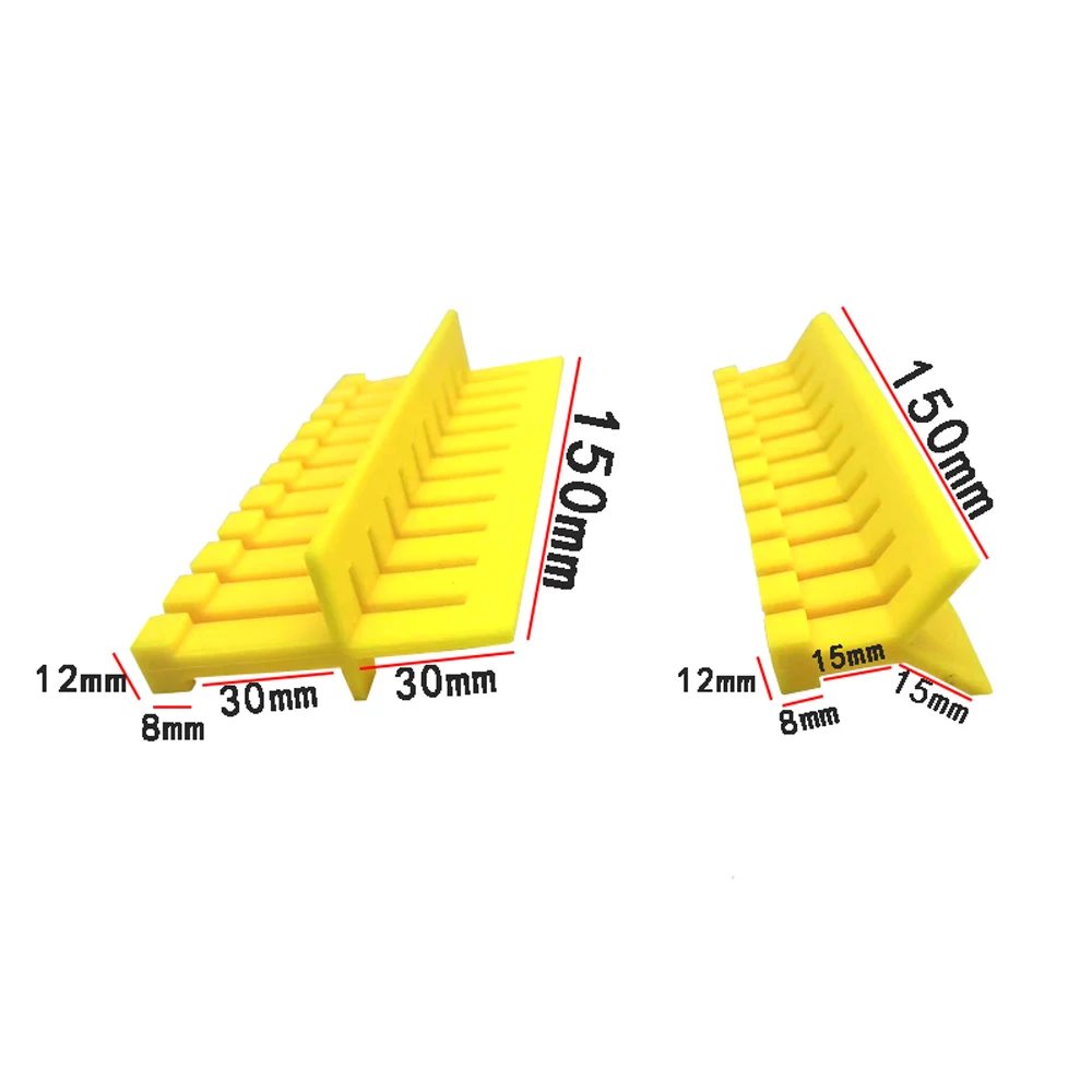Paintless Dent Repair Right Angle Pull Tabs Yellow Plastic Dent Puller Pads For Corner Edge Dent Remova 3