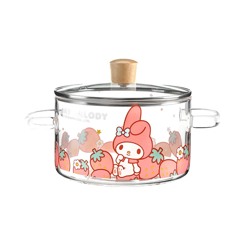 

Горячая стеклянная чаша Sanrio Girl My Melody Kawaii, аниме, мода, высокая термостойкость, большая емкость, ланч-бокс, подарок, новый стиль