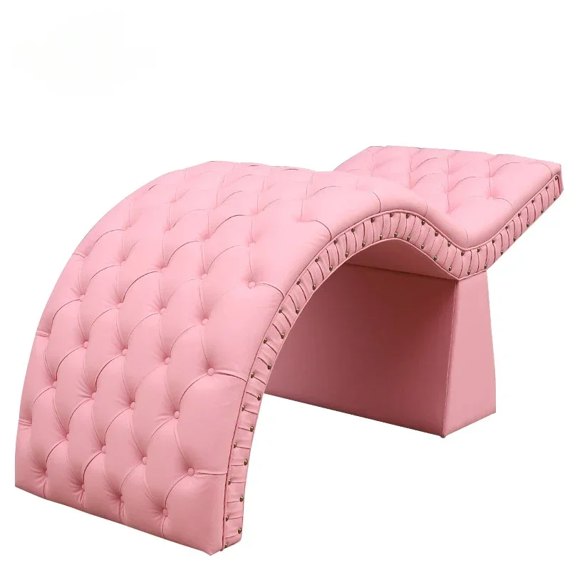 Luxury Pink Salon beaut Bed Curved Lash Bed for Facial beaut Salon