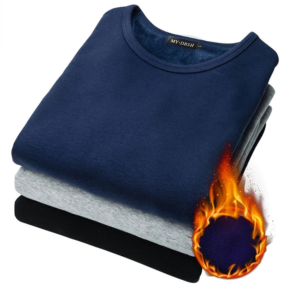 Jesienno-zimowa męska koszulka termiczna Miękka aksamitna gruba koszulka z długim rękawem Mężczyźni Czarny Biały Slim Fit 5XL Tshirt Homme