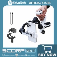 FeiyuTech Scorp Mini-P 3-Axis Handheld Gimbal for Smartphone Handle Grip, AI Tracker, Fill Light, 520g load, for iPhone Android