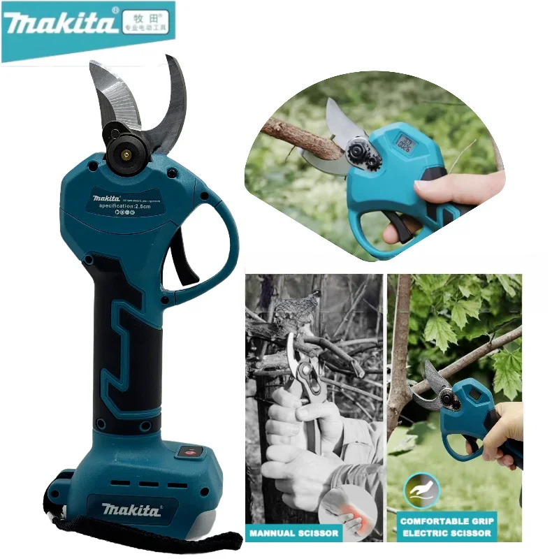 

100%Original Makita Brushless Electric Pruning Shears Garden,Tool Branche Cutter Cordless Electric Garden Scissors Fruit Tree