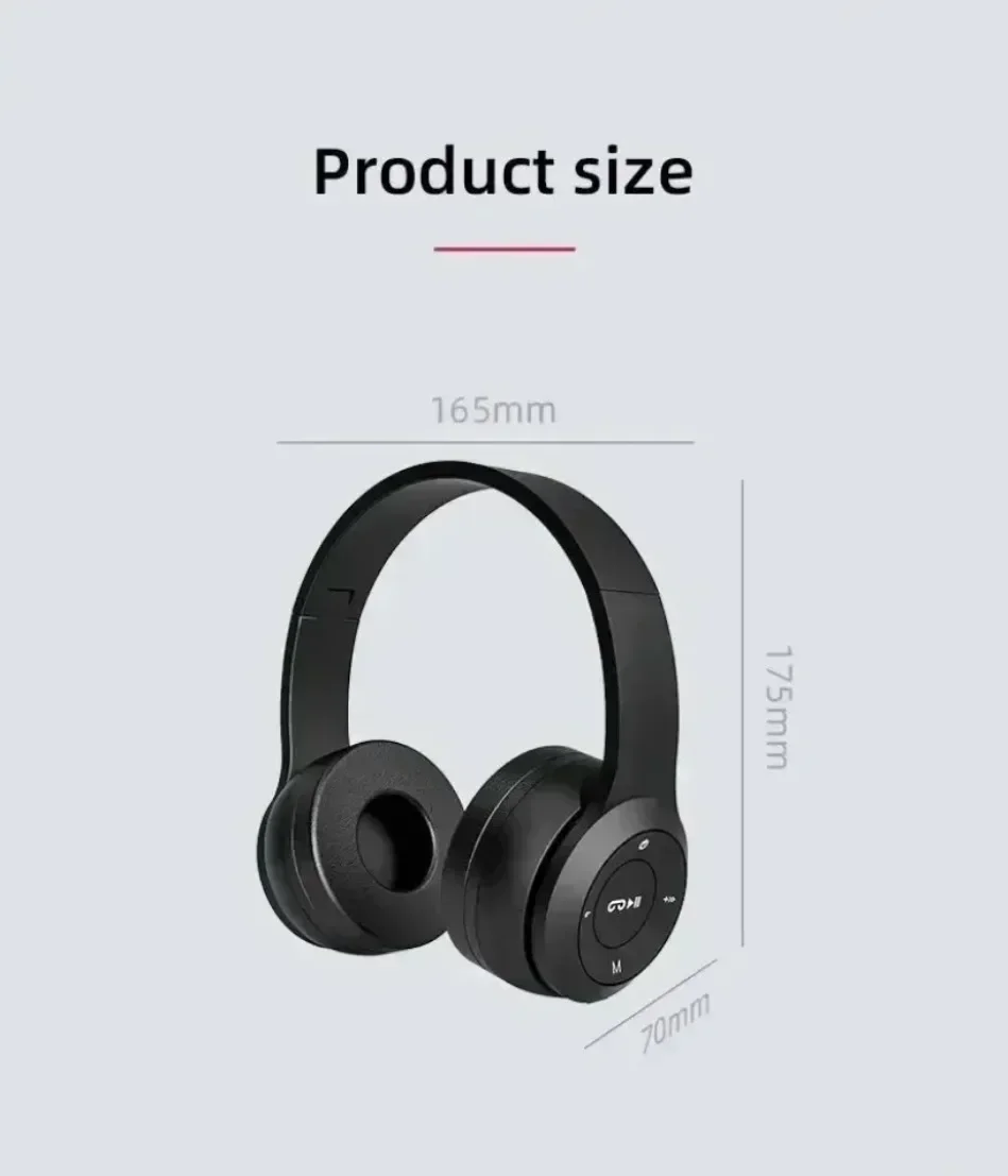 Faltbare Kabellose Bluetooth-Kopfhörer 5.0 Tragbares HiFi-Sound-Over-Ear-Headset für Sport, Reisen, Alltag, Gaming und Musikwiedergabe – Detail 10