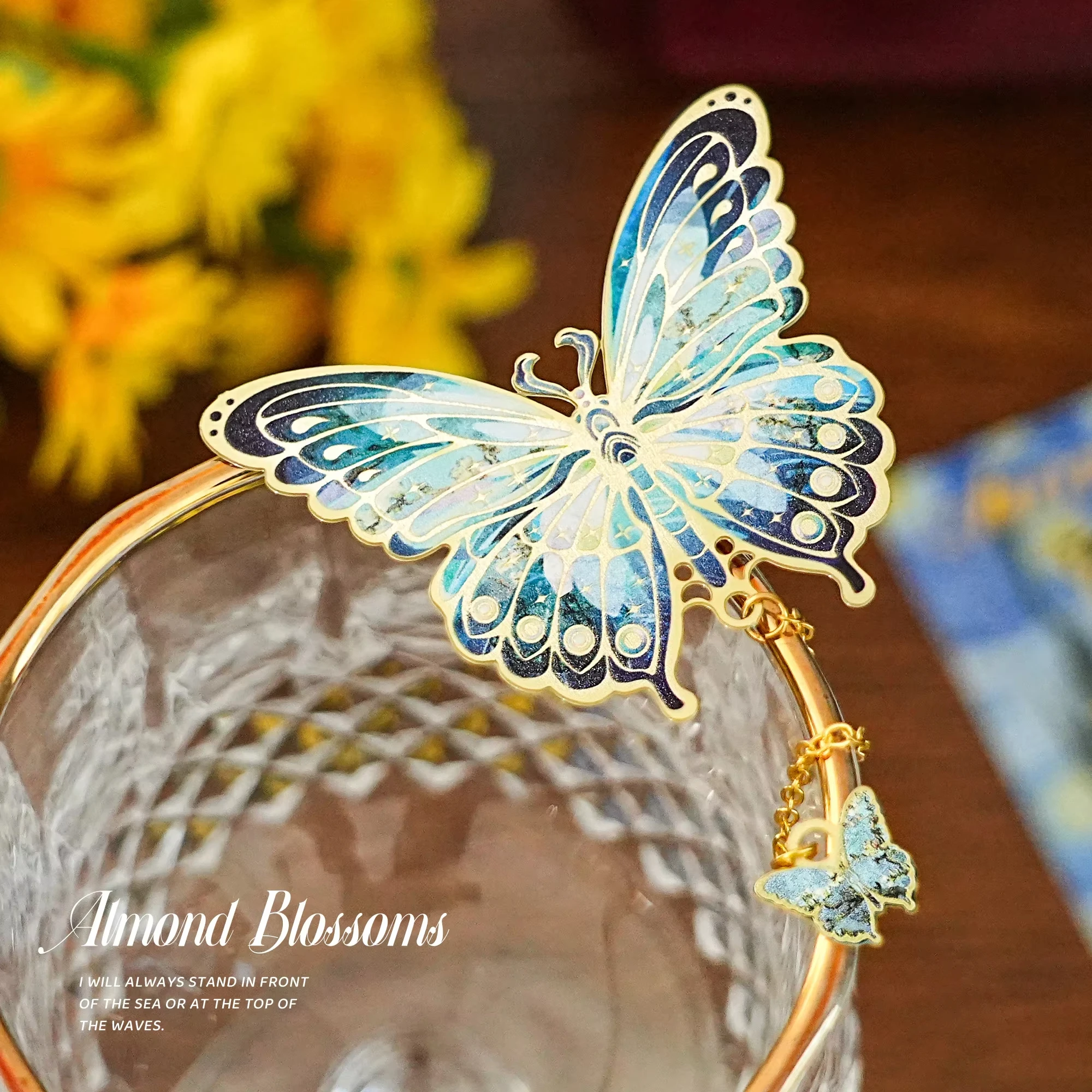 Vintage Butterfly Metal Bookmark With Long Tassel Creative Stationery Gift For Book Lovers Readers Teachers Students School Gift