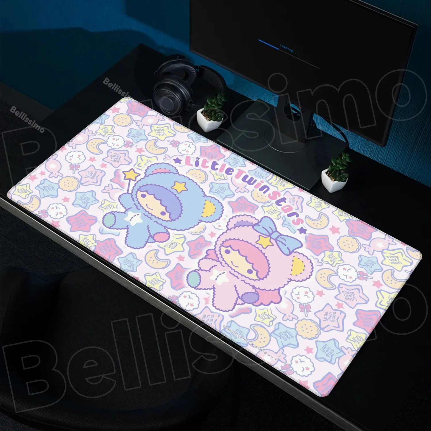 

Mousepad Computer Little Twin Stars Mouse Pads Keyboard Pad Mouse Mat Gamer Soft Office Carpet Table Mat Desktop Mouse Pad