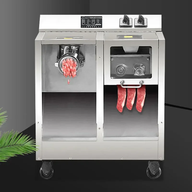 Tritacarne su larga scala macchina per carne ad alta potenza taglio carne serbatoio di taglio multifunzionale in acciaio inossidabile macchina All-in-one