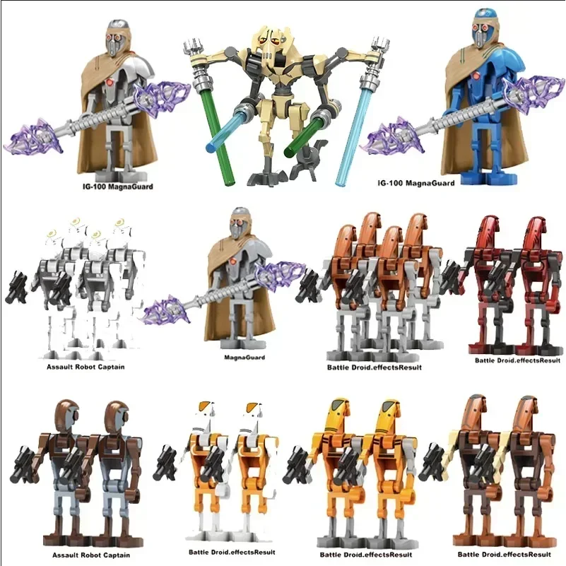 

Hot Toys Star Wars Building Blocks IG-100 MagnaGuard General Grievous Battle Droid Ahsoka Darth Vader Bricks Action Figures Toys