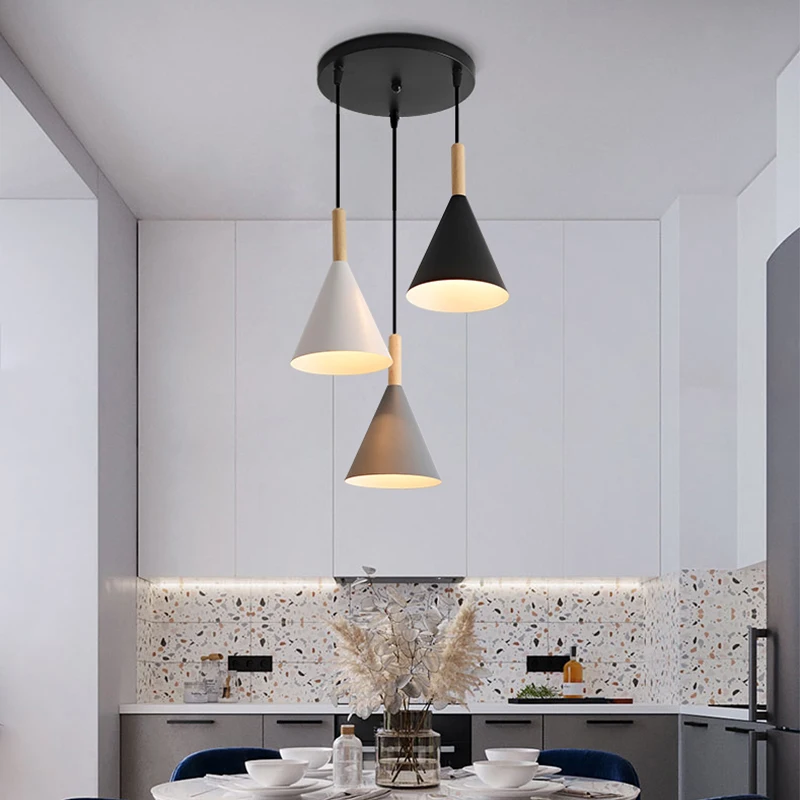 Room Decor Chandelier Led Ceiling Lighting Vintage Nordic Style Hanging Lamp Kitchen Dining Living Home Christmas Pendant Light