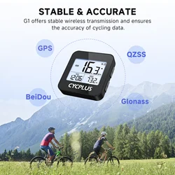 CYCPLUS G1 GPS Bike Computer Waterproof Speedometer Wireless Odometer Cycling Bicycle Accessories with Mount Holder