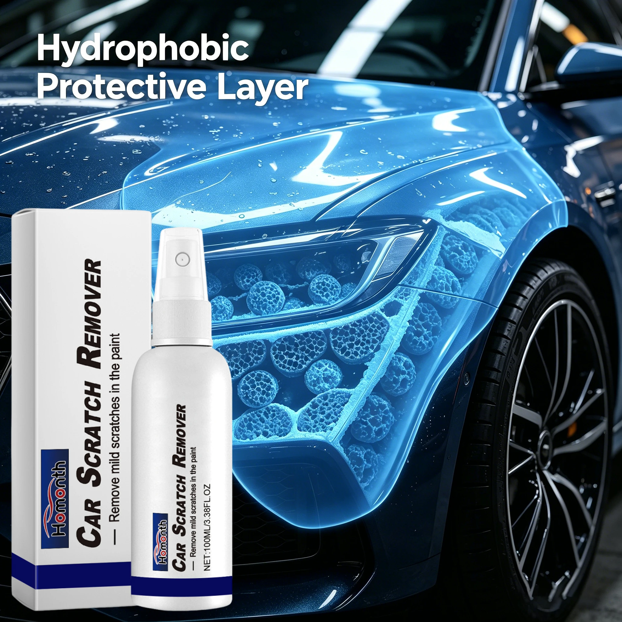 Automotive Paint Scratch Remover Spray for Car Mild Scratches Swirl Remover Polishing Nano Coating Care Paint Repair Tool