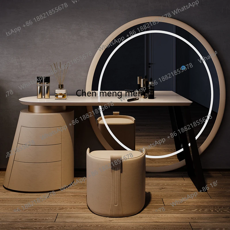 Italian Style Makeup Table Dressing Table High-End Light Luxury Master Bedroom Modern New Full-Length Mirror